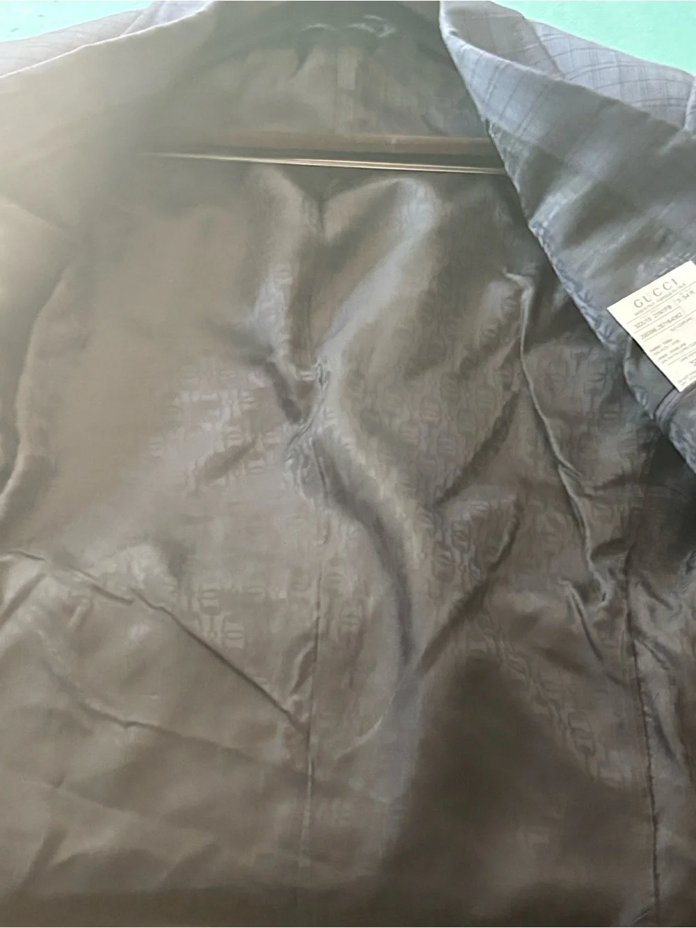 Gucci Men's Gray-Blue Plaid Two-Piece Suit make an offer